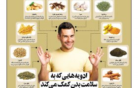 اینفوگرافی + معرفی ادویه هایی که به سلامت بدنمان کمک می کنند